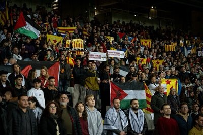 Catalunya i Palestina es troben a Montjuïc en un gest de solidaritat històric i finalitzen amb 2-1 per&nbsp;Catalunya