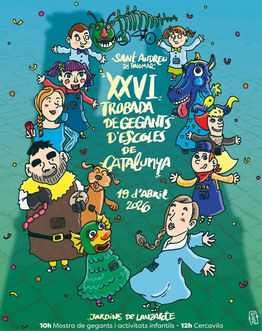 Sant Andreu de Palomar es converteix en la capital gegantera escolar de Catalunya